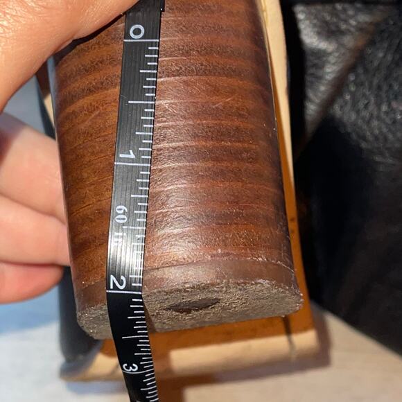 Seychelles Obsidian Black Round Toe Leather Knee High Boots Block Heel Women - Picture 15 of 15